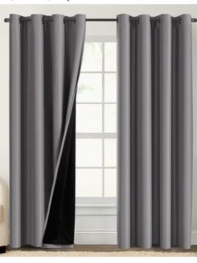 Lined Thermal Grommet 100% Blackout Curtains - one pair